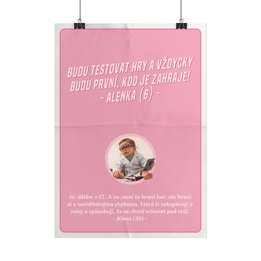 Plakát A3 pro automatizační testerku - Testerčino profesní rozčarování
