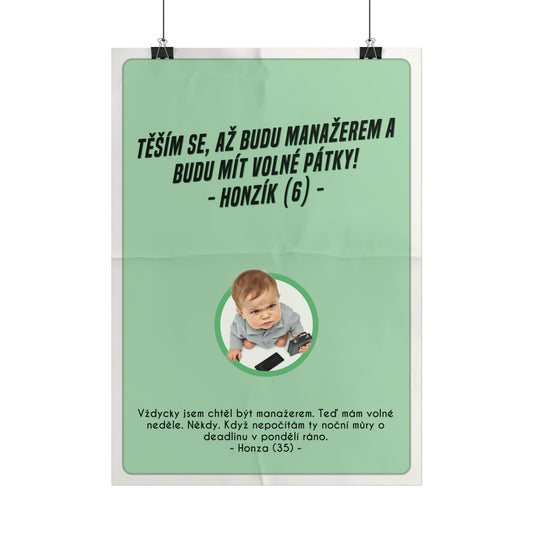 Plakát A3 pro manažera firmy - Manažerova ztráta iluzí