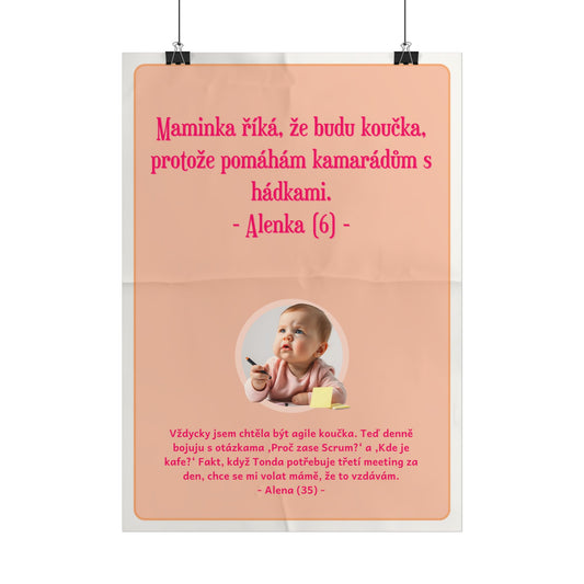 Plakát A3 pro agilní koučku - Profesní rozčarování agile koučky