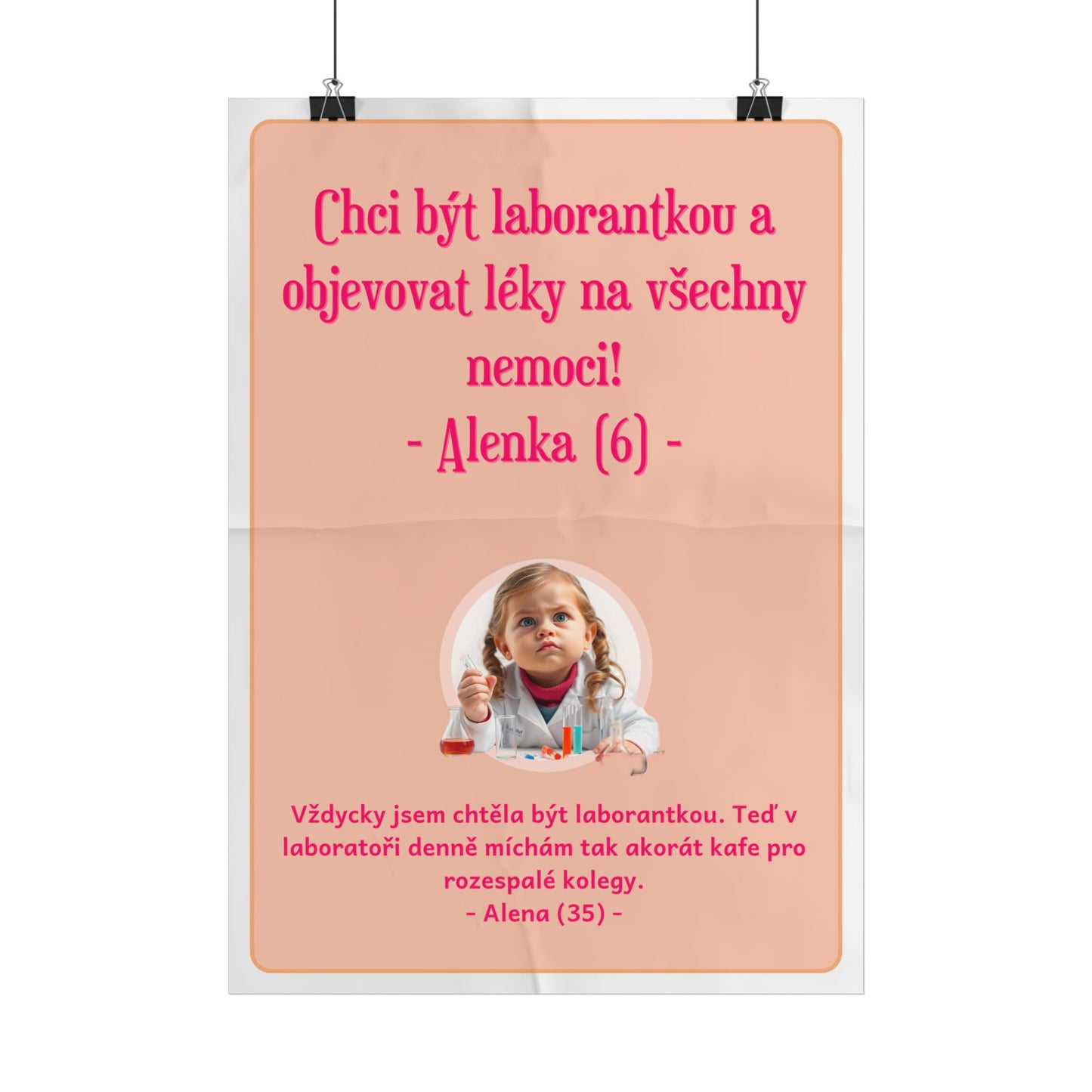 Plakát A3 pro laborantku - Rozčarování laborantky