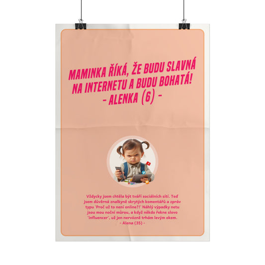 Plakát A3 pro správkyni sociálních sítí - Profesní rozčarování správkyně sítí