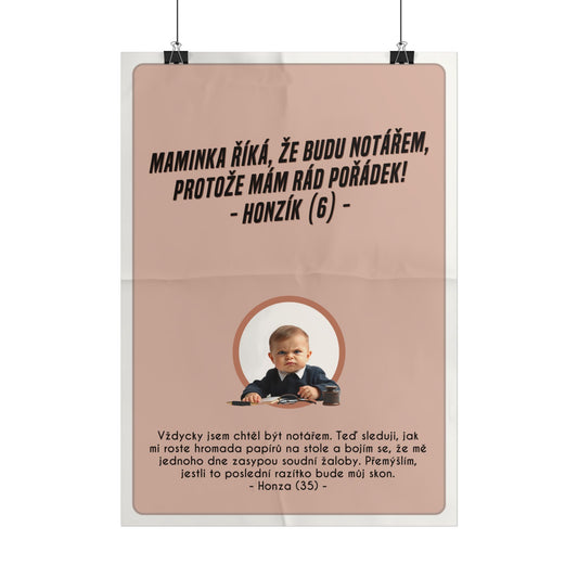 Plakát A3 pro notáře - Notářova ztráta iluzí