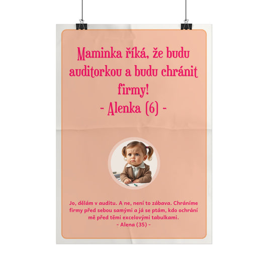 Plakát A3 pro auditorku - Auditorčino profesní rozčarování