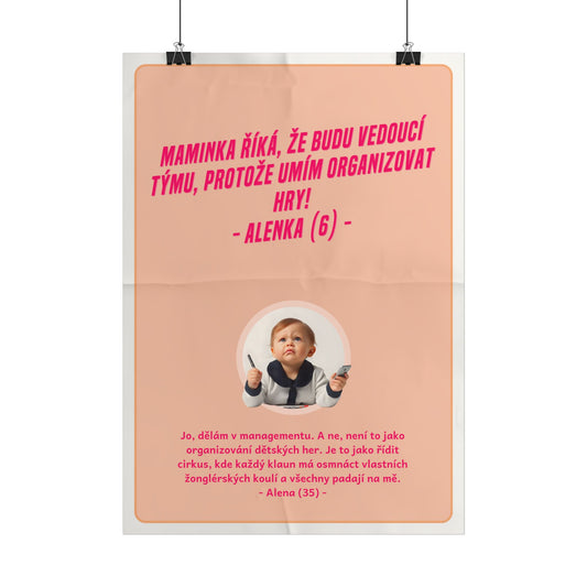 Plakát A3 pro vedoucího týmu - Šéfovo profesní rozčarování