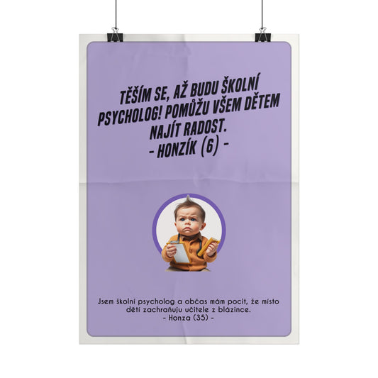 Plakát A3 pro školního psychologa - Psychologovo profesní vystřízlivění