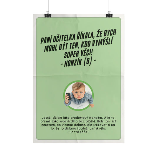 Plakát A3 pro produktového manažera - Produktového manažera vystřízlivění