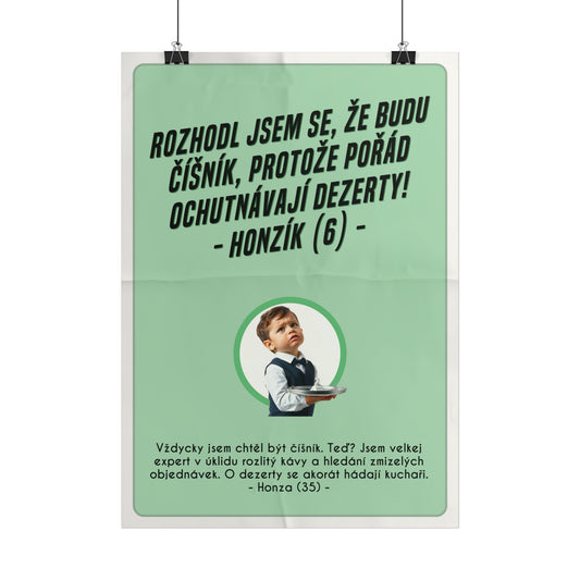 Plakát A3 pro číšníka - Číšníkovo profesní rozčarování