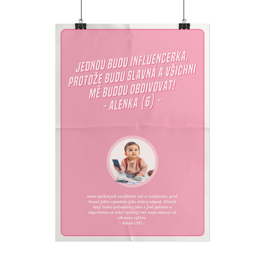 Plakát A3 pro správkyni sociálních sítí - Profesní rozčarování správkyně