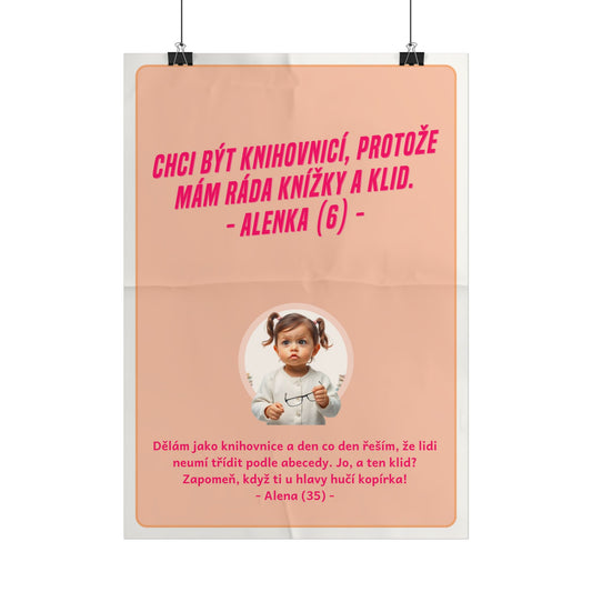 Plakát A3 pro knihovnici - Profesní rozčarování knihovnice