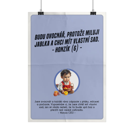 Plakát A3 pro ovocnáře - Profesní vystřízlivění ovocnáře