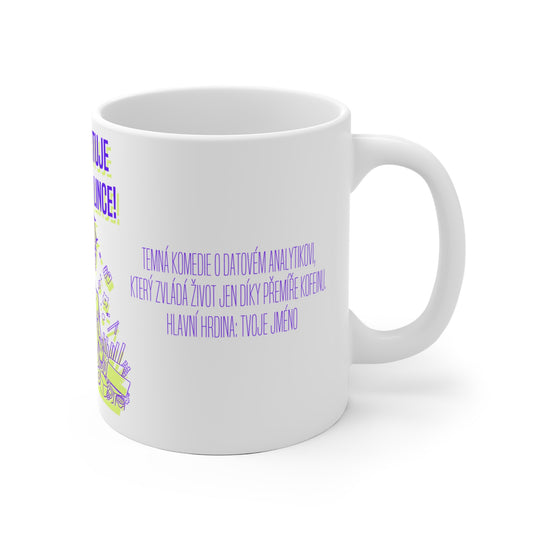 Hrnek pro datového analytika - Analytikova kofeinová agónie