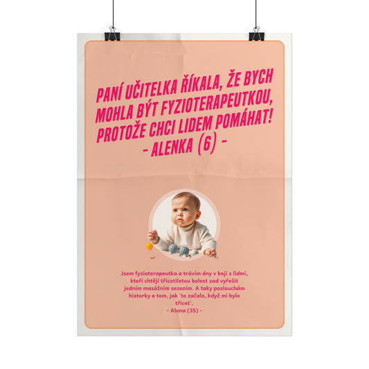 Plakát A3 pro fyzioterapeutku - Profesní rozčarování fyzioterapeutky