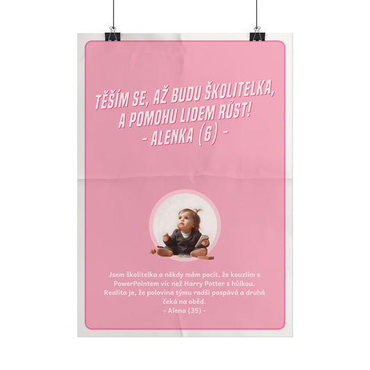 Plakát A3 pro školitelku - Školitelčino profesní vystřízlivění