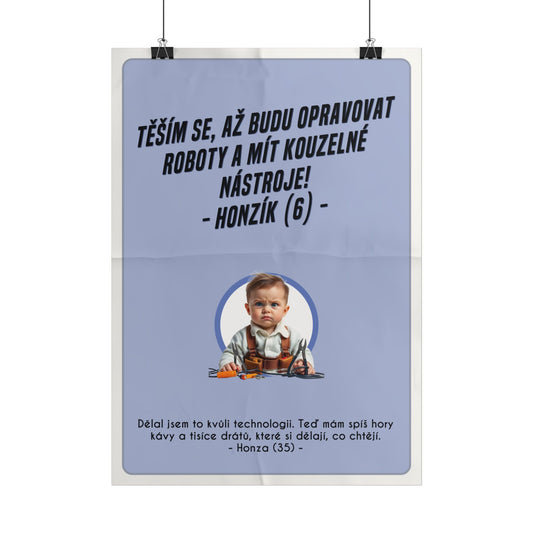 Plakát A3 pro elektrikáře - Elektrikářova ztráta iluzí