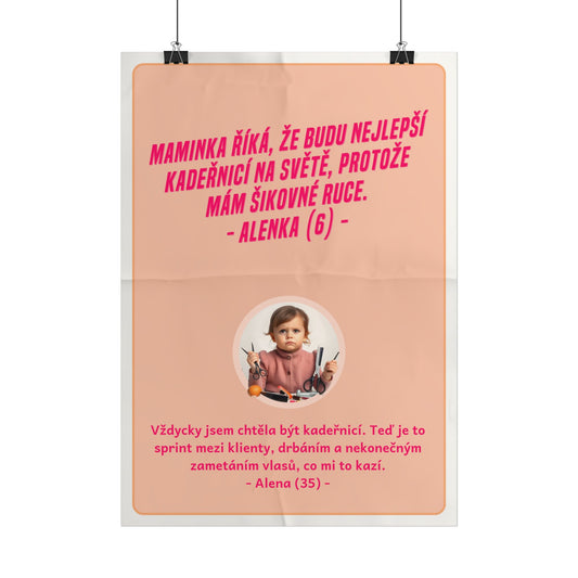 Plakát A3 pro kadeřnici - Profesní vystřízlivění kadeřnice