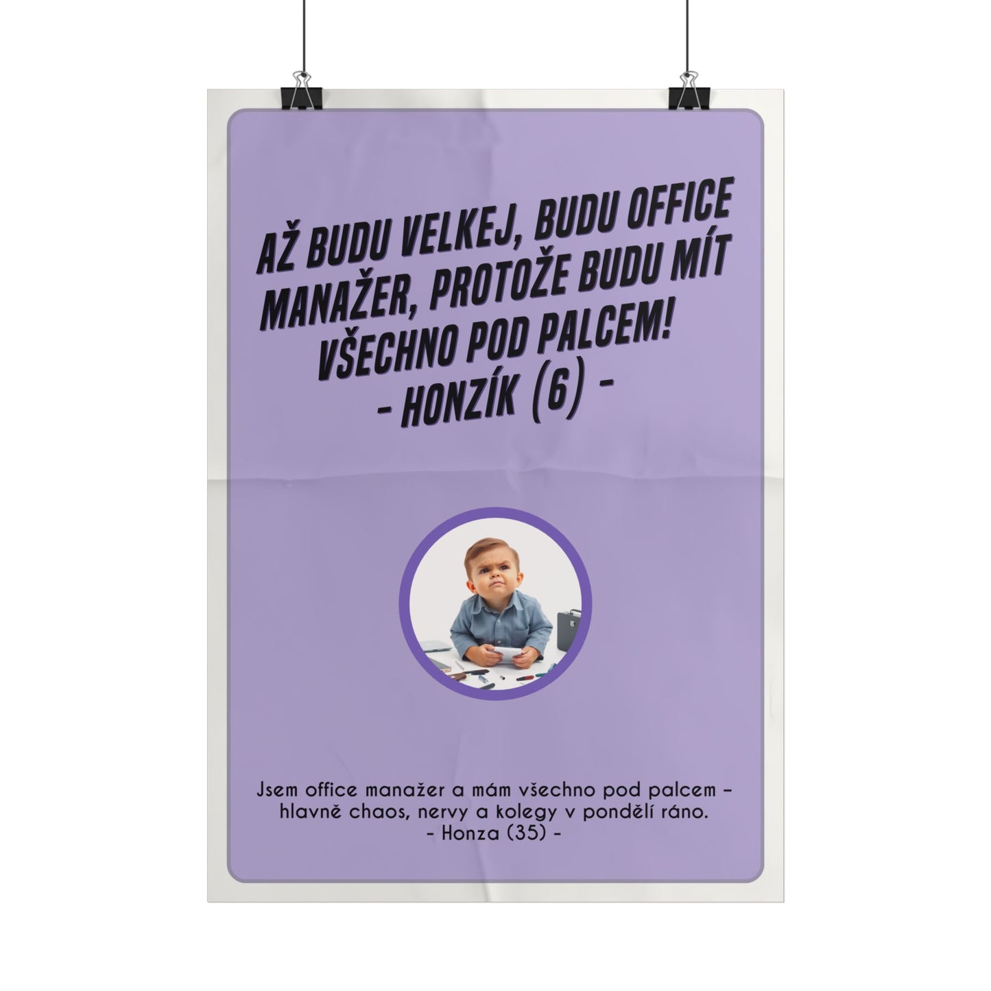 Plakát A3 pro office manažera - Manažerovo profesní rozčarování