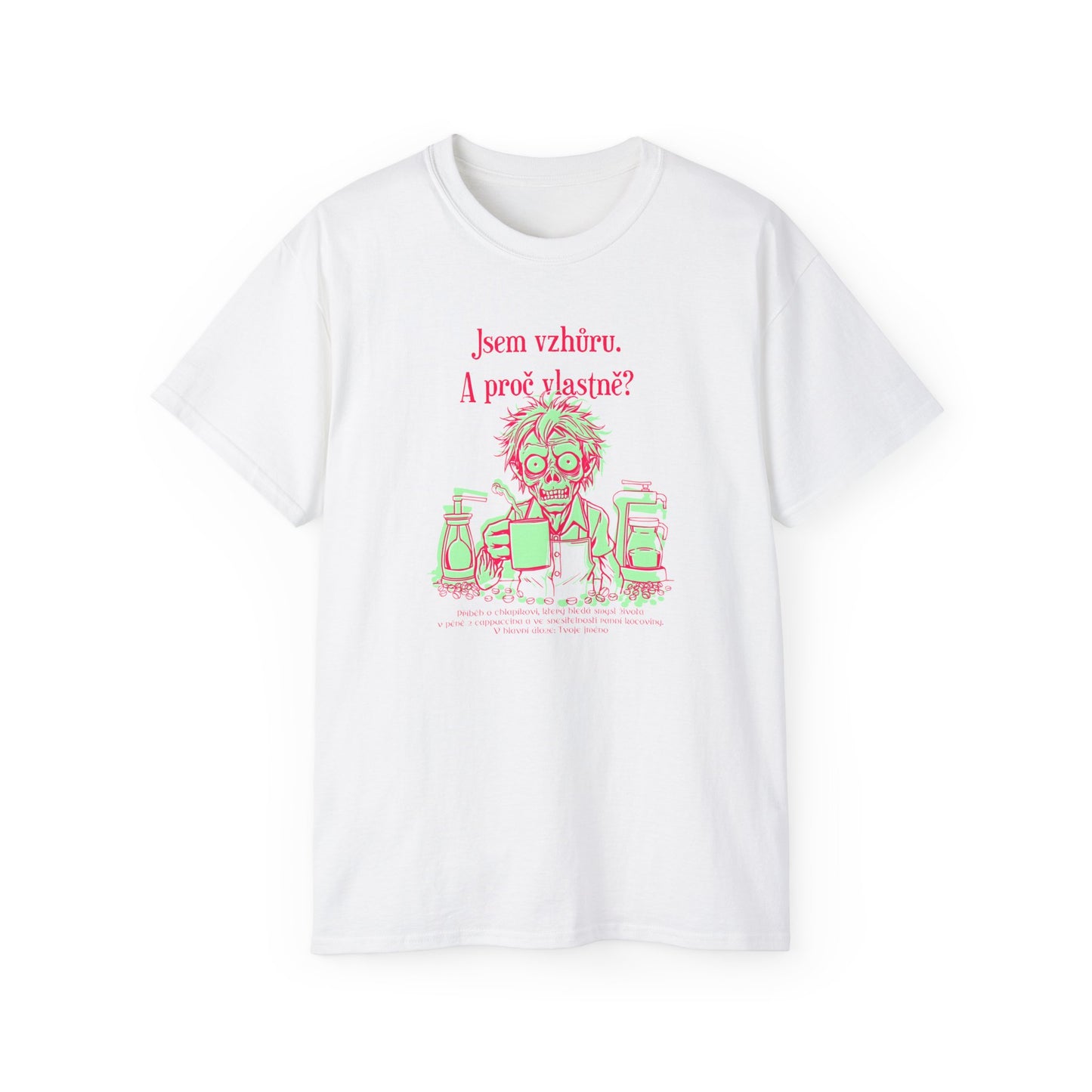 Tričko pro baristu - Ranní Kocovina Espresso Hrdina