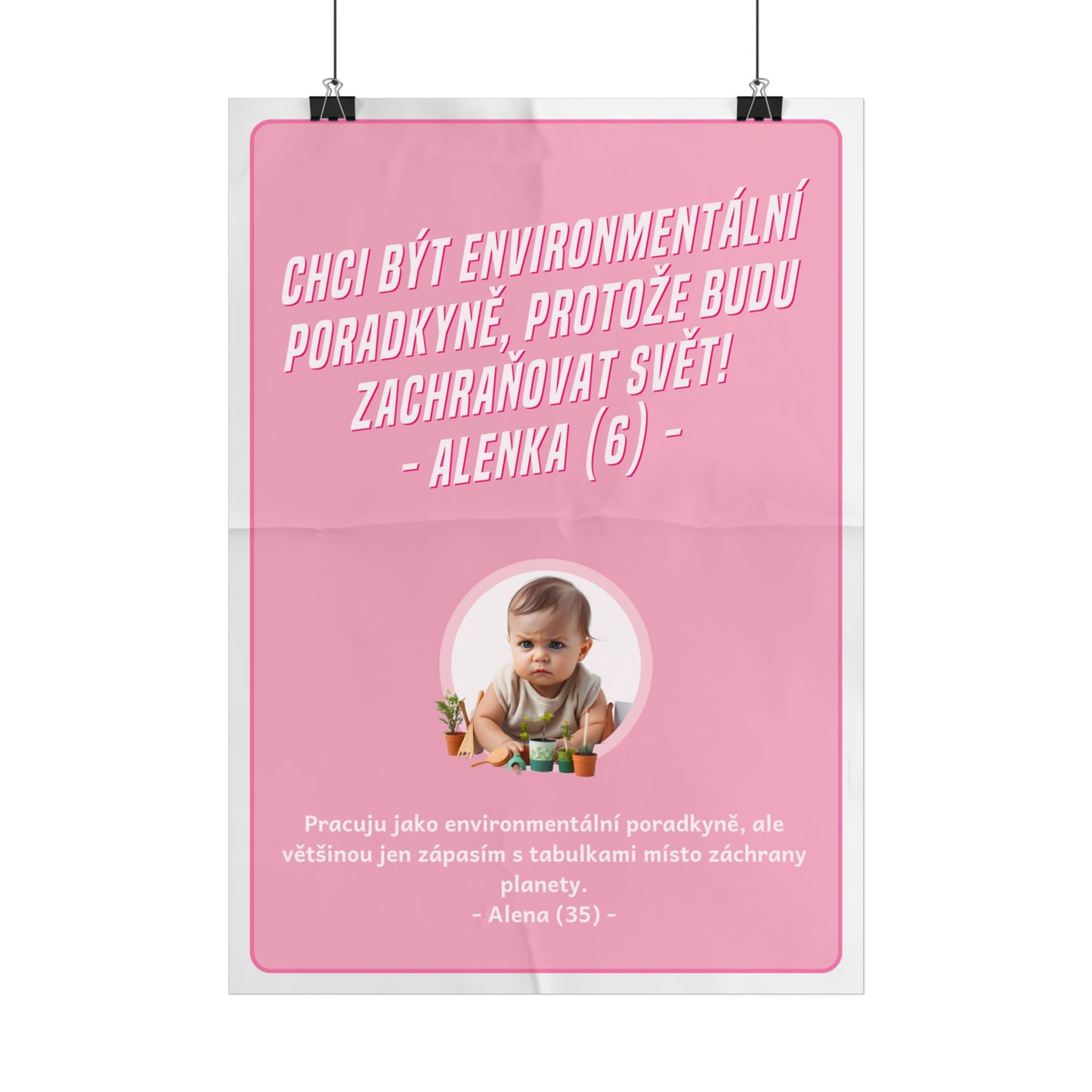 Plakát A3 pro environmentální poradkyni - Profesní rozčarování environmentální poradkyně