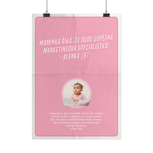 Plakát A3 pro marketingovou specialistku - Vystřízlivění v marketingu