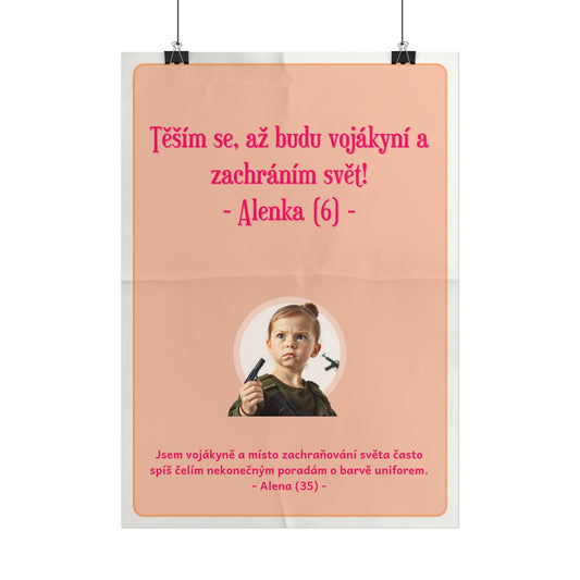Plakát A3 pro vojákyni - Vystřízlivění vojákyně