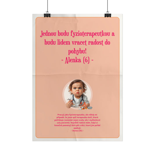 Plakát A3 pro fyzioterapeutku - Profesní rozčarování fyzioterapeutky