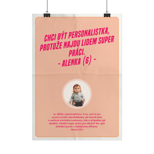 Plakát A3 pro personalistku - Profesní rozčarování personalistky