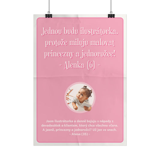 Plakát A3 pro ilustrátorku - Ilustrátorky profesní vystřízlivění