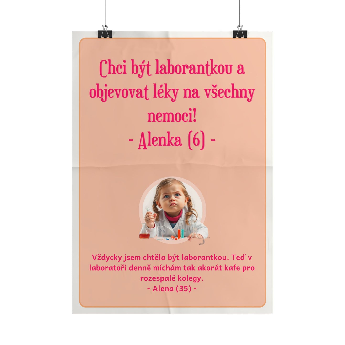 Plakát A3 pro laborantku - Rozčarování laborantky