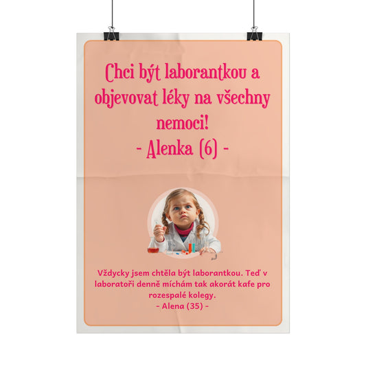 Plakát A3 pro laborantku - Rozčarování laborantky