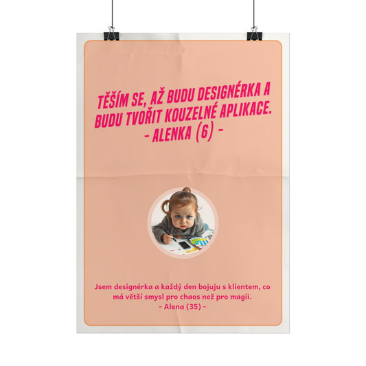 Plakát A3 pro designérku (UX/UI) - Designérčina profesní deziluze