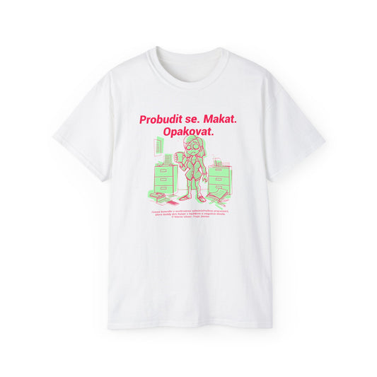 Tričko pro administrativní pracovnici - Budík, Káva, Smysl?