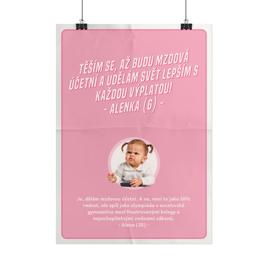 Plakát A3 pro mzdovou účetní - Účetního ztráta iluzí