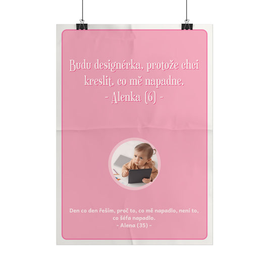 Plakát A3 pro designérku (UX/UI) - Designérčino profesní rozčarování