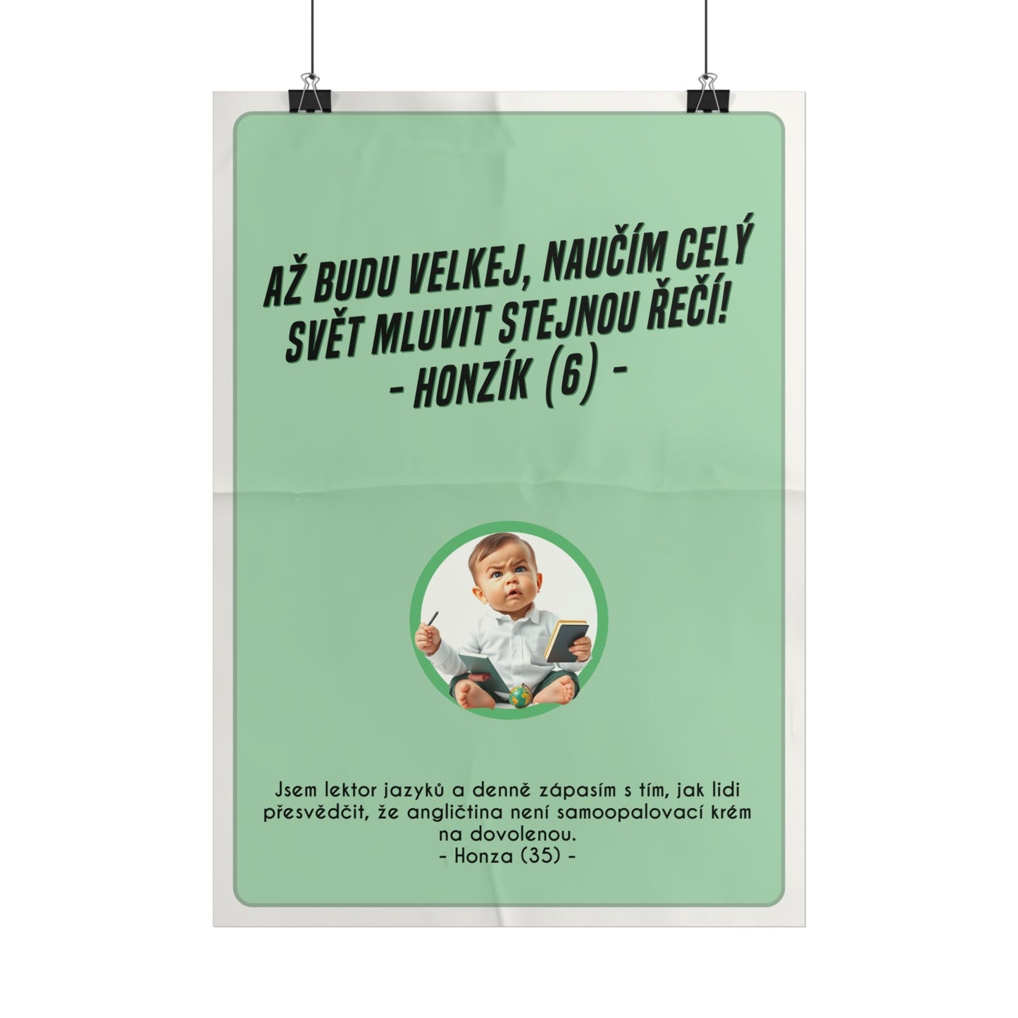 Plakát A3 pro lektora jazyků - Lektorovo jazykové rozčarování