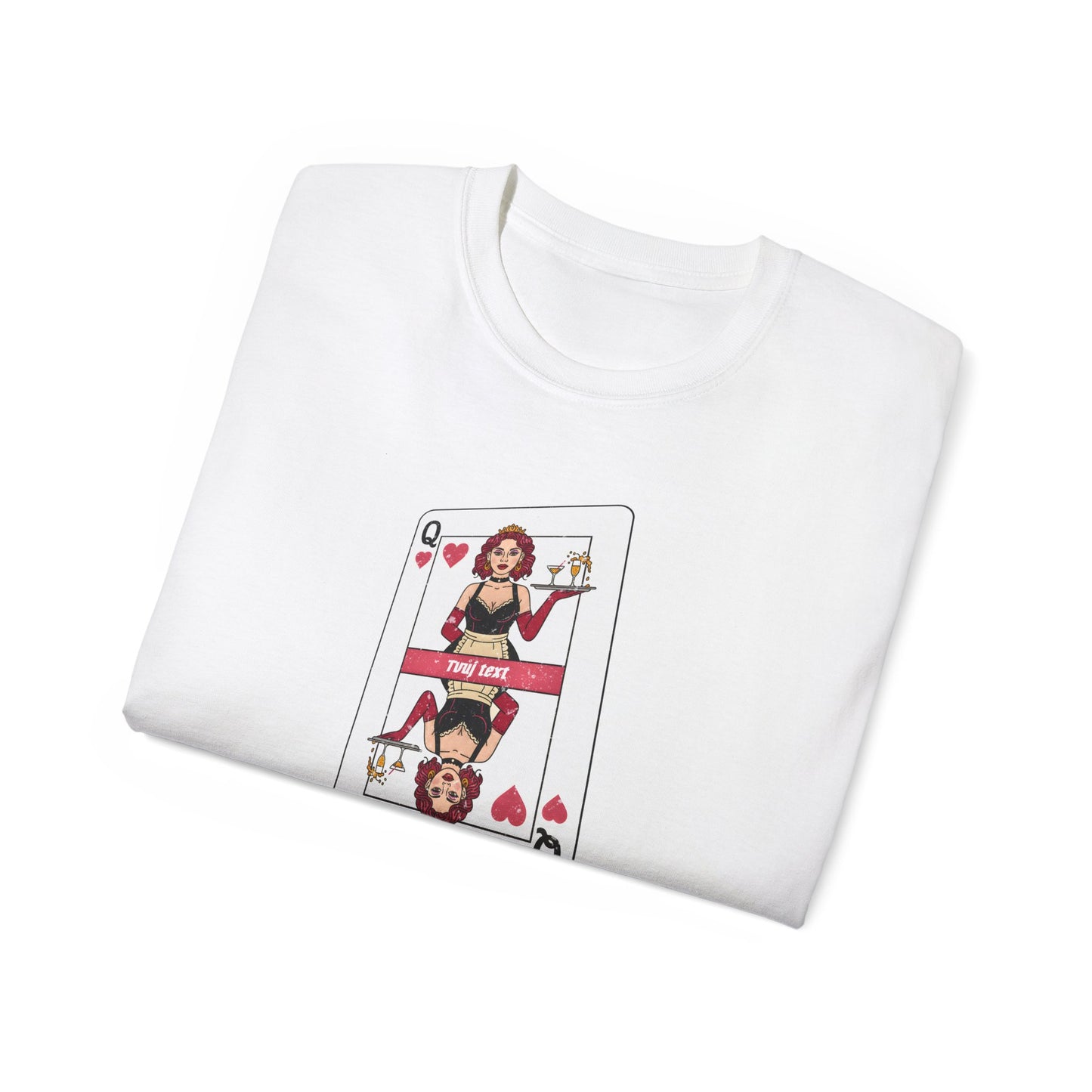 Tričko pro servírku - Pokerová Královna v Zástěře