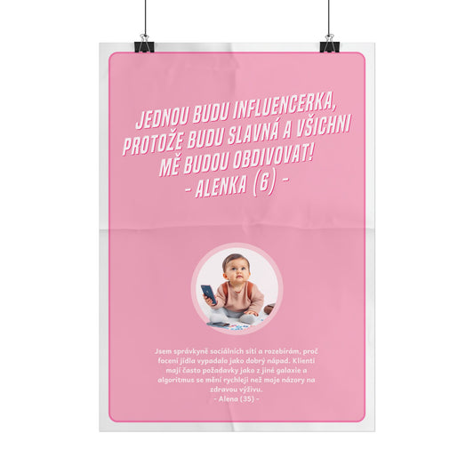 Plakát A3 pro správkyni sociálních sítí - Profesní rozčarování správkyně