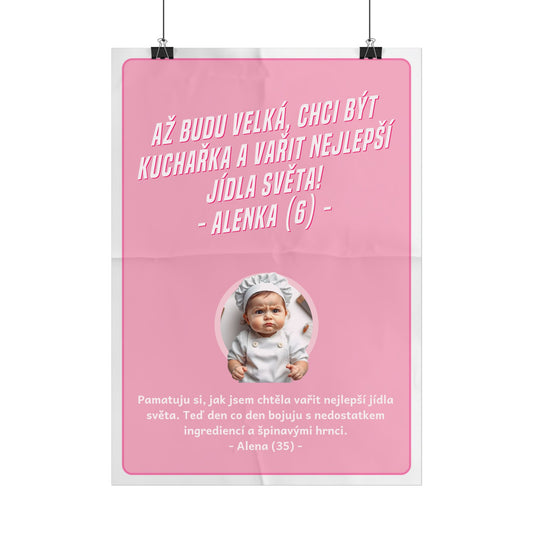 Plakát A3 pro kuchařku - Kuchařčino profesní rozčarování
