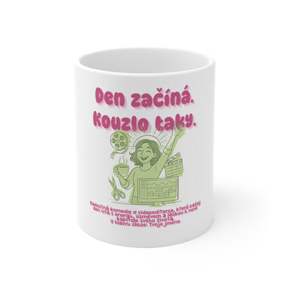 Hrneček pro videoeditorku - Zářící ráno videoeditorky: Den začíná. Kouzlo taky.