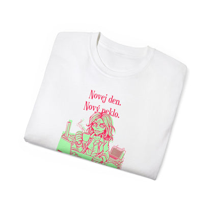 Tričko pro IT specialistku - Ranní Peklo Pro IT Ženu