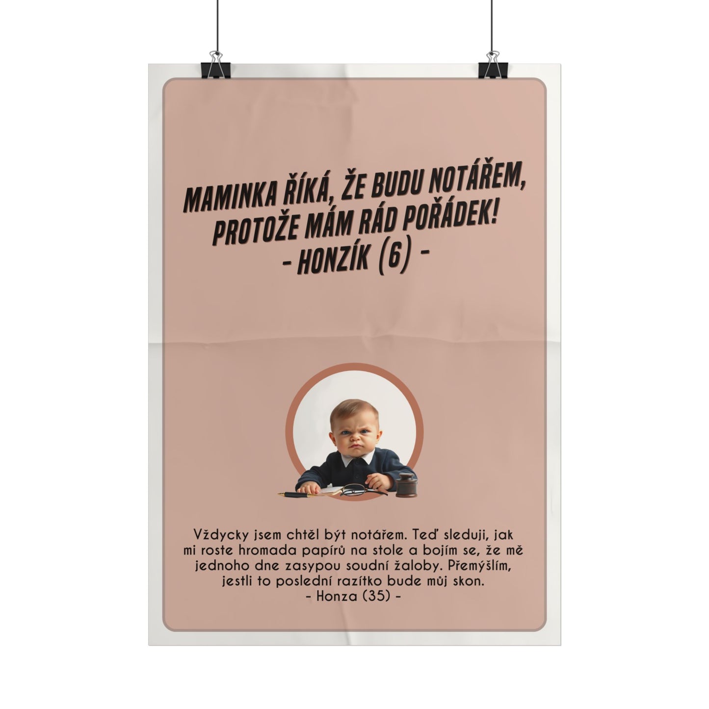 Plakát A3 pro notáře - Notářova ztráta iluzí