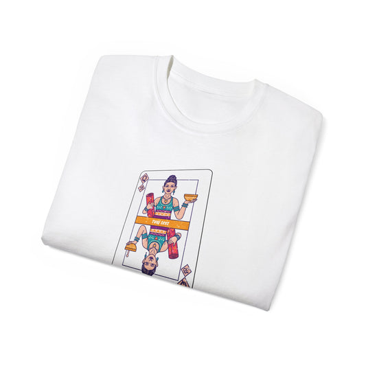 Tričko pro instruktorku jógy - Královna jógy: Poker Face Edition