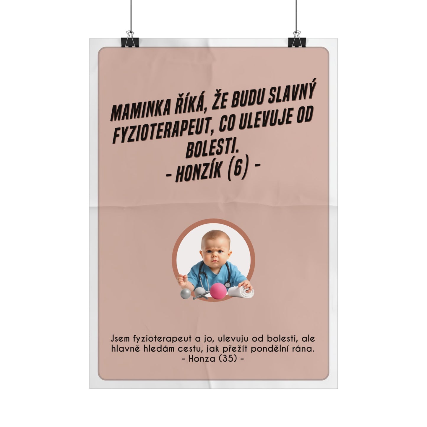 Plakát A3 pro fyzioterapeuta - Fyzioterapeutovo profesní rozčarování