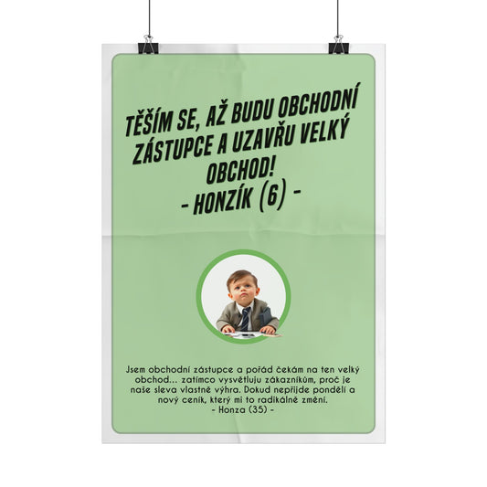 Plakát A3 pro obchodního zástupce - Obchodníkovo profesní vystřízlivění