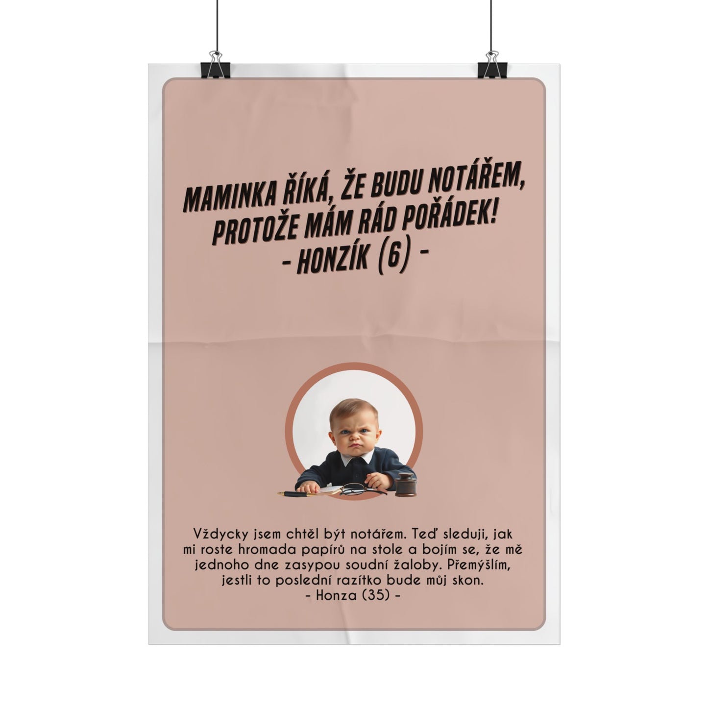 Plakát A3 pro notáře - Notářova ztráta iluzí