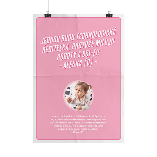 Plakát A3 pro technologickou ředitelku - Ředitelčino profesní rozčarování