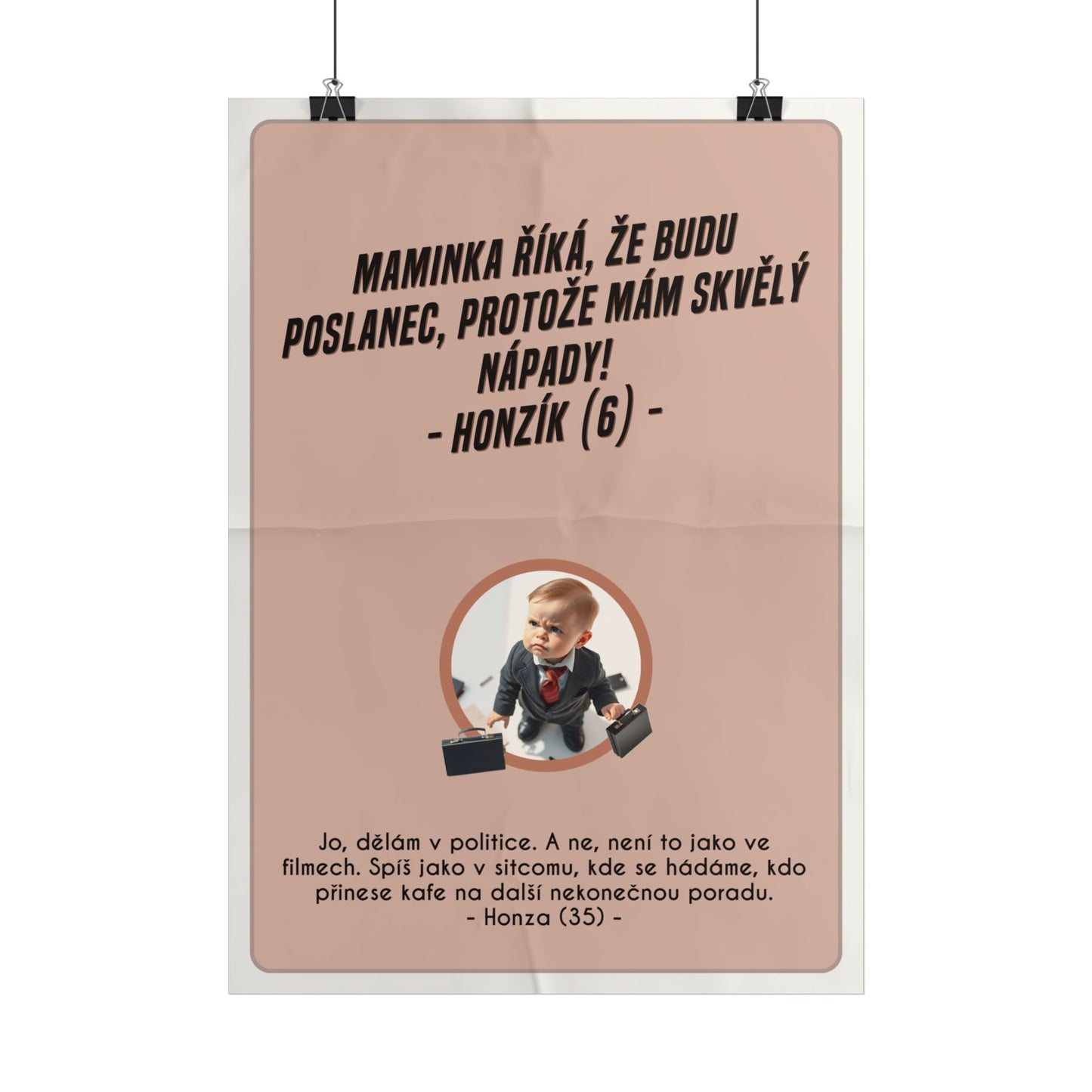 Plakát A3 pro poslance - Poslancova ztráta iluzí