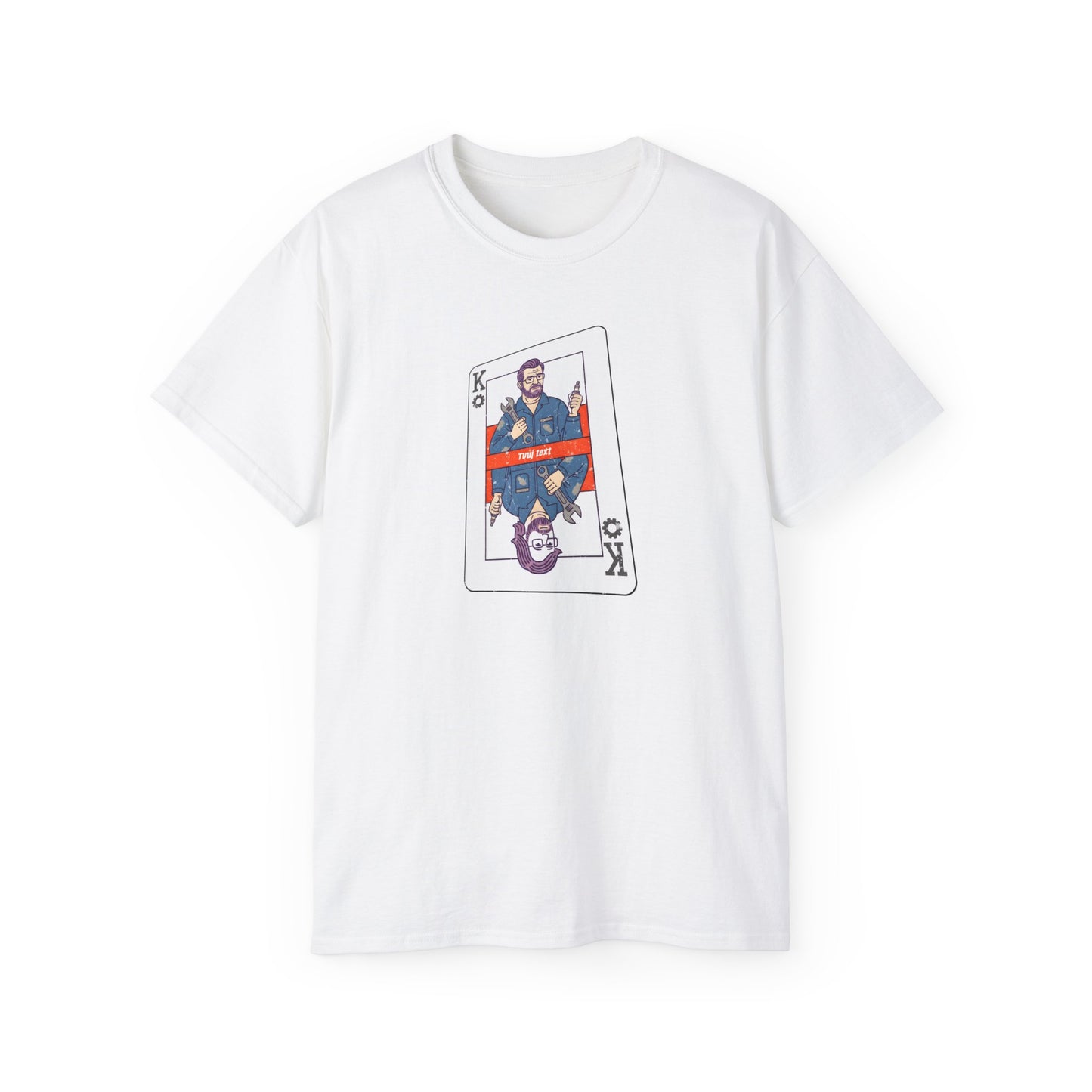 Tričko pro automechanika - Pokerový mechanik: Královský trumf v ruce