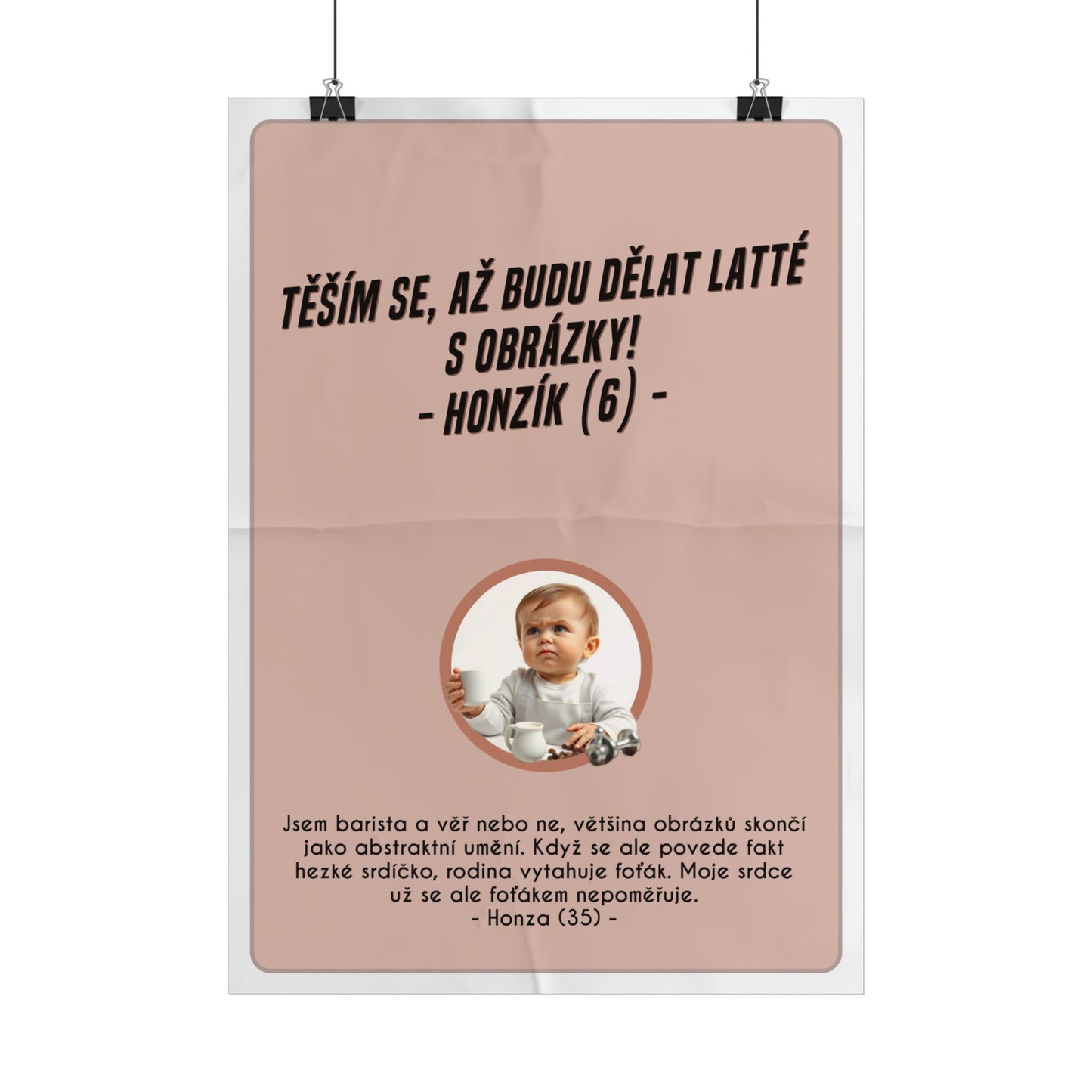 Plakát A3 pro baristu - Baristovo profesní vystřízlivění