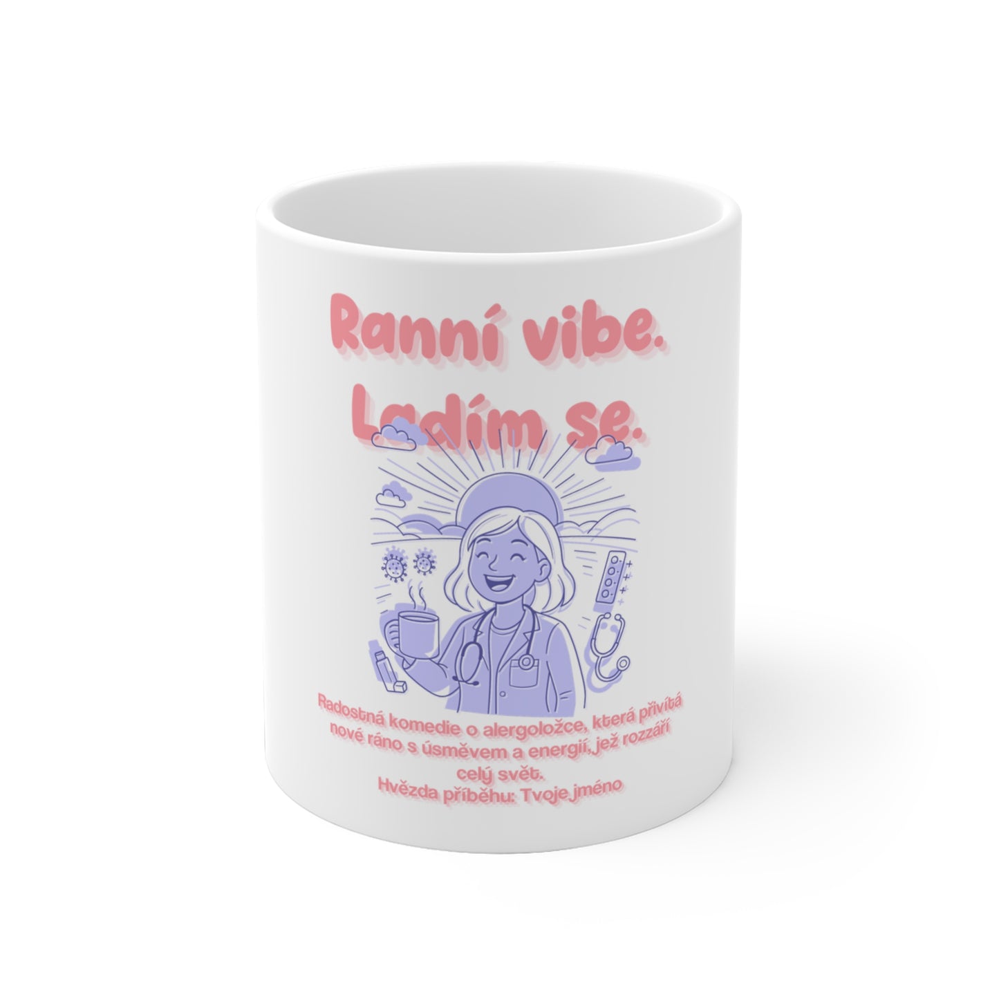 Hrnek pro alergoložku - Úsvit u kafíčka: Ranní cesta alergoložky