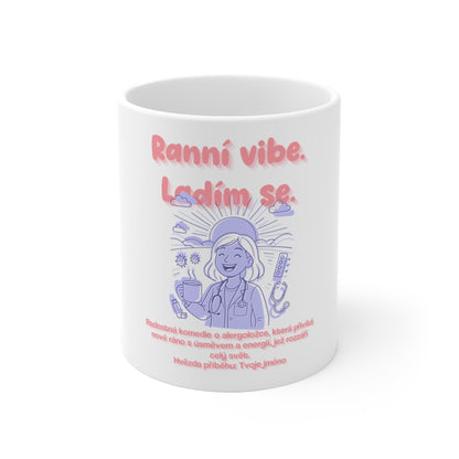 Hrnek pro alergoložku - Úsvit u kafíčka: Ranní cesta alergoložky